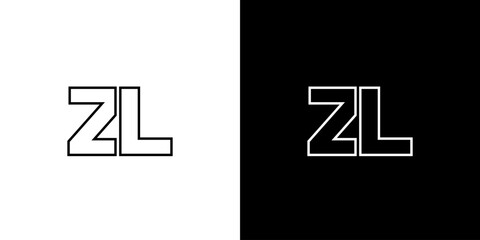 Letter Z and L, ZL logo design template. Minimal monogram initial based logotype.