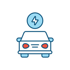 Electric Car vector icon