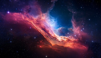 Fototapeta premium Colorful space galaxy cloud nebula. Stary night cosmos. Universe science astronomy. Supernova