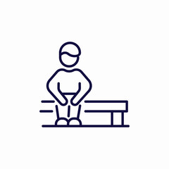 bench sit icon sign vector
