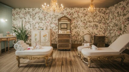 Elegant Spa Room: Tranquil Relaxation in a Luxurious Setting