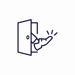 door enter icon sign vector