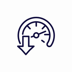 meter lower icon sign vector