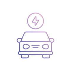 Electric Car vector icon