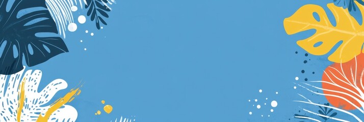 Vibrant Tropical Leaf Background Illustration