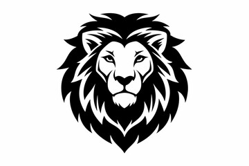 Obraz premium lion head icon line art silhouette vector illustration