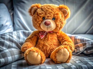 Obraz premium Adorable Plush Teddy Bear: Soft, Cuddly Stuffed Animal for Snuggling - Perfect Gift