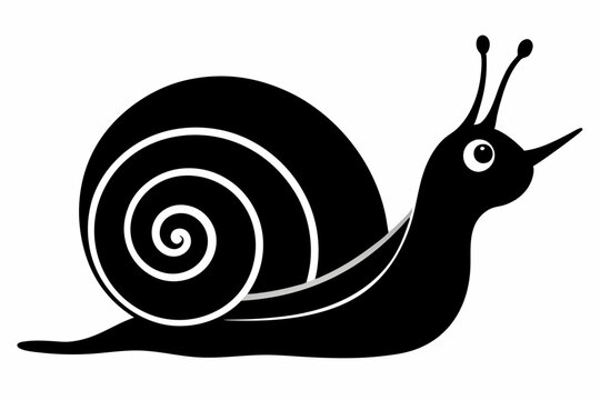 recommend clip art: snail line art silhouette vector illustration
