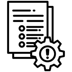 Risk Management icon in Outline Style. Simple Vector Design. Simple Vector Outline Icon