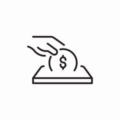 coin slot icon sign vector