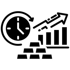 Investment icon in Glyph Style. Simple Vector Design. Simple Vector Glyph Icon
