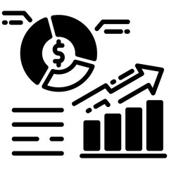 Market Research icon in Mix Filled Style. Simple Vector Design. Simple Vector Outline Filled Icon