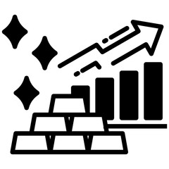 Profit icon in Mix Filled Style. Simple Vector Design. Simple Vector Outline Filled Icon