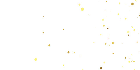 Radiant Golden Glitter Dots and Falling Confetti Glistening on a White Transparent Background, Adding a Luxurious and Sparkling Touch to Your Celebrations