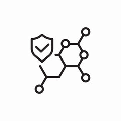 technology detail protection shield icon sign vector