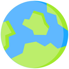 Fototapeta premium Globe icon in Flat Color Style. Simple Vector Design. Simple Vector Flat Icon