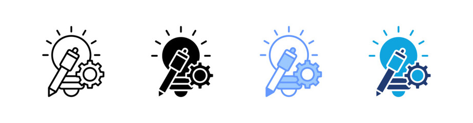 Idea Multistyle Icon Set Vector 