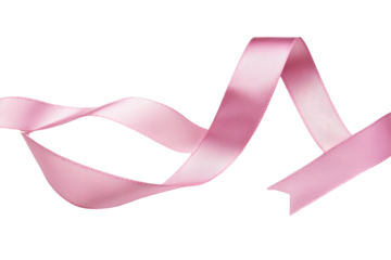 Isolated Delicate Pink Ribbon Flowing Gracefully