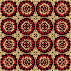 Pattern with crochet granny square wallpaper handmade decorative art design print	
