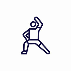 exercise warmup icon sign vector