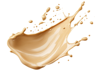 Isolated Beige Makeup Foundation Splash