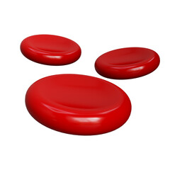 red blood cells icon. Cartoon medical diagnostic healthcare or donation concept. Blood platelet, stem cells. Medical laboratory blood plasma sample volume symbol, 3d render
