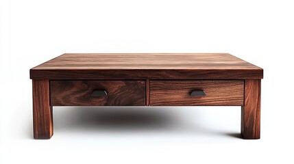 Wooden coffee table with two drawers (4)