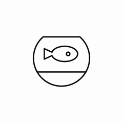 fish bowl icon sign vector