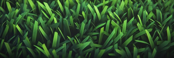 Fototapeta premium Vibrant Green Grass Blades Close-Up: A Lush Texture of Nature