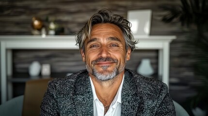 Confident Man Portrait  Modern Office  Successful Businessman  Executive