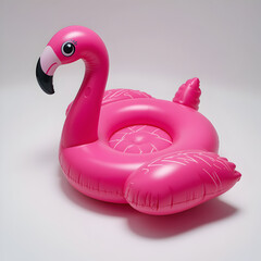 Pink Flamingo Pool Float Summer Fun isolated on white background