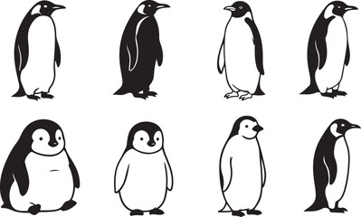 Fototapeta premium penguin silhouette vector illustration art