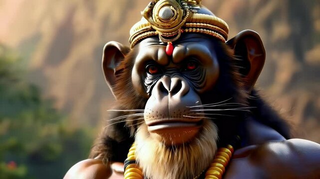 Hanuman the Mighty Hindu Monkey God