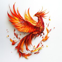 Majestic Phoenix: A fiery masterpiece of paper art