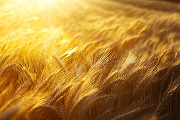 Golden Wheat Field Sunset Summer Nature Background Rural Scenery Agricultural Landscape Harvest Season Agriculture Golden Hour Photography Wheat      