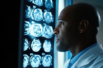 Close-up of doctor reviewing patient’s X-ray results