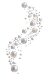 Obraz premium Sparkling pearls swirl design, elegant and luxurious.