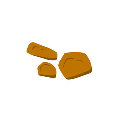 brown stone vector illustration