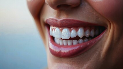 Fototapeta premium Artistic rendering of a smiling mouth with sparkling white teeth
