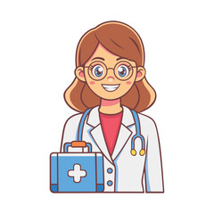 Fototapeta premium Doctor Staff Female First Aid Medical