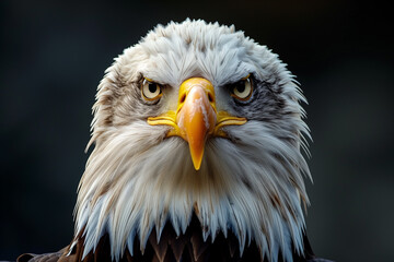 Obraz premium A bald eagle perched on a forests