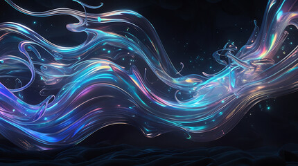 Obraz premium 3d glow fluid background