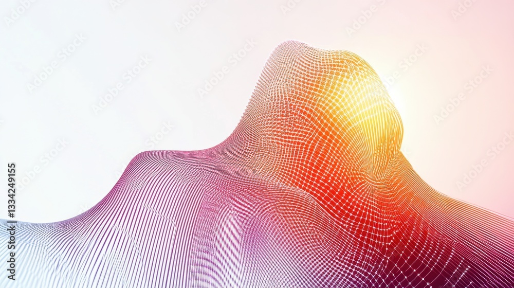 Poster Abstract Colorful Waves Creating a Dynamic Visual Background Design