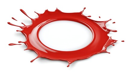 Vibrant Red Splash Circling Blank Space for Creative Design and Artistic Presentation of Various Concepts