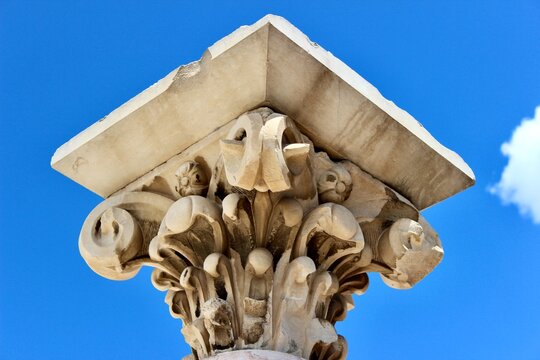 Close-up of an Ancient column, Alicante, Costa Blanca, Spain
