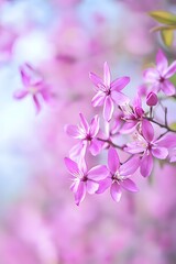 Fototapeta premium Closeup Delicate Pink Flowers Blossom Spring