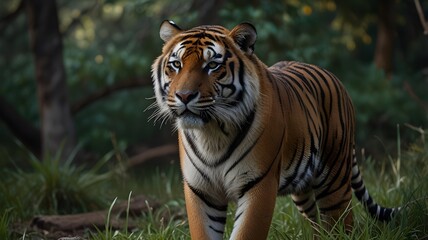 tiger in the jungle , tiger in the grass , tiger in the forest