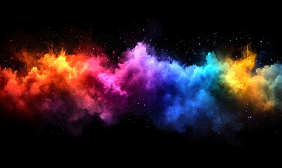 Colorful Nebula Cloud Abstract Background