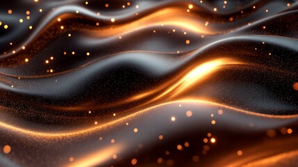 Obraz premium Flowing abstract chocolate design in liquid form,