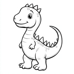 Fototapeta premium Friendly Dinosaur Coloring
